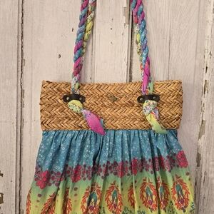 Boho/cottagecore Colorful Woven Women's Bag